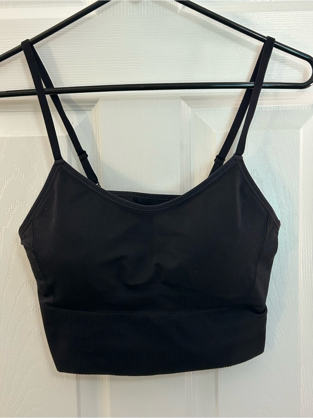 All in Motion Black Longline Sports Bra XXL Medium Support Activewear
